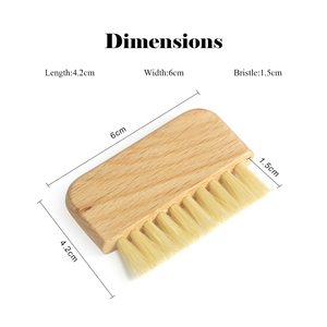 Brosse de nettoyage des ongles en bois de hêtre massif à poils de sanglier, nettoyeur de brosse à ongles pour le dépoussiérage des ongles et le nettoyage des mains - Product Image 2