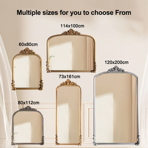 Tùy Chỉnh Kích Thước Lớn Châu Âu-Phong Cách Sang Trọng Khắc Khung Tường Gương Handmade Váy Gương - Product Image 4