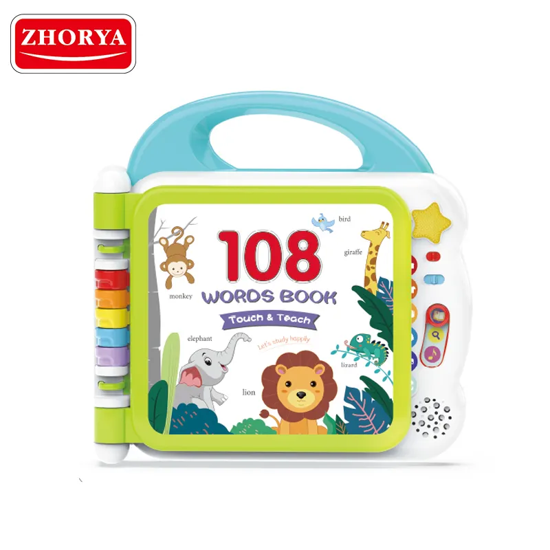 Zhorya 108 English words touch screen electronic reading books English learning machine for kid