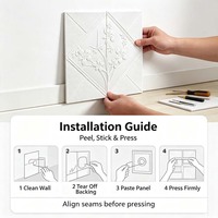 Pola Geometris Bahan XPE Eropa 35*35cm Wallpaper Perekat Diri Tahan Air untuk Dinding Kamar Tidur Hotel, Ruang Tamu, Kamar Mandi