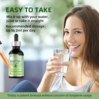 Extrait de thé vert liquide personnalisé en usine, favorise les antioxydants et booste l'énergie, complément alimentaire à base de plantes