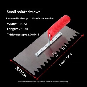 Couteau à plâtrer en acier au manganèse épaissi à dents, manche en plastique, lame à dents multi-spécifications <span class=keywords><strong>pour</strong></span> le travail de maçonnerie et de carrelage - Product Image 3