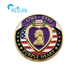 Décapsuleur commémoratif personnalisé en forme de médaille Purple Heart des États-Unis pour soldat-vétéran, pièce de défi Purple Heart sur mesure - Product Image 5