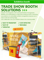 Stand d'exposition modulaire portable 3x3 avec toile tendue publicitaire pour salon professionnel