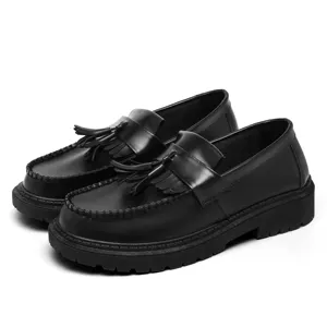 Индивидуальный дизайн с высокой эстетической ценностью черные легкие лоферы для отдыха мужская повседневная обувь для ходьбы