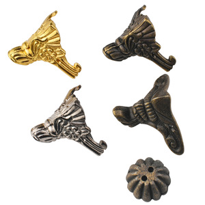 Pieds décoratifs en alliage de style antique pour boîtes en bois, protection de base de style chinois moderne pour boîtes cadeaux et artisanat - Product Image 5