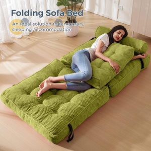 โซฟาเบดพับได้สำหรับผู้ใหญ่ ราคาส่ง ชุดเก้าอี้โซฟาบีนแบ็กสำหรับห้องนั่งเล่น เก้าอี้พับได้สะดวกพร้อมหมอน - Product Image 5