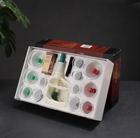 Ensemble de thérapie par ventouses de 12 tasses avec dispositif de ventouses sous vide, type de pompe/type manuel, boîte cadeau de santé