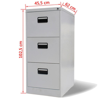 Armoire de rangement en métal Offre Spéciale 3 tiroirs à bas prix mobilier de bureau classeur vertical A4 F4 stockage de fichiers Knock 3 armoires