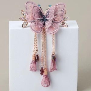 Horquilla de mariposa elegante para mujer, nuevo diseño, pinzas para el cabello, doble mariposa, borla larga, accesorios para el cabello - Product Image 5