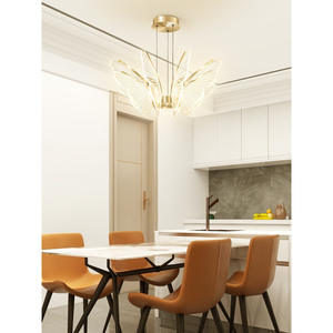 Lampe LED papillon de style nordique minimaliste moderne, luminaire créatif unique pour table à manger/bar, lustre artistique tendance - Product Image 2