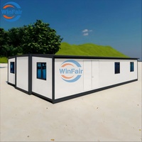 WinFair Tunisie – Nouvelle Maison Conteneur Préfabriquée Extensible Économique 40 pieds pour MOQ 1 unité / Bureau de Jardin / Studio de Jardin / Studio à Domicile