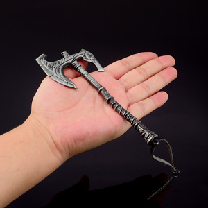 แผ่นเหล็กตีขึ้นรูปรูปตัว V Skyrim ขนาด17ซม. จอแสดงผล Battleaxe แบบจำลองพร้อมผลิตภัณฑ์หัตถกรรมโลหะแบบโบราณ - Product Image 6