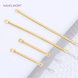 Conectores de Barra Larga de Latón Chapado en Oro de 18K de 20-40mm, Conectores para Joyería, Fornituras para Hacer Pendientes Colgantes DIY - Product Image 2