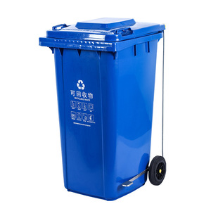 Contenedor de Basura Cuadrado Grande de 240L con Tapa para Parques y Calles, Color Verde - Product Image 3