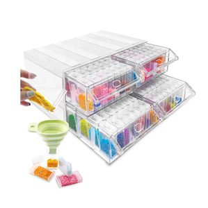 5d Diamond Painting Accessories Detachable Storage Container Boxes 1/2/4 Drawers For Beads Seeds Drills with Individual Bottles