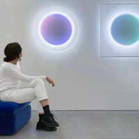 Lampe murale LED créative Pleine Lune avec télécommande, rendu des couleurs automatique, intensité réglable, design moderne pour chambre et salon