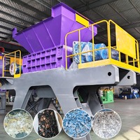 Ligne de recyclage de pare-chocs en plastique dur usagé, broyeur de fûts en plastique