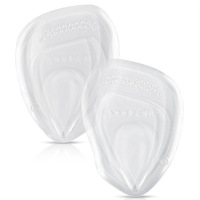 Almohadilla de bolsillo de silicona transparente, plantillas de tacón alto para mujer, medias sandalias, antideslizantes, absorbentes de golpes, gruesas, medio si