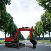 Excavatrice sur chenilles robuste de 8 tonnes, hydraulique, pour travaux de construction, avec moteur Yanmar, pompe Hengli, boîte de vitesses et cabine confortable, à vendre
