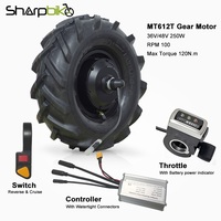 Sharpbeco 13 pouces 250W Kits de moteur de moyeu électrique sans balais couple élevé à basse vitesse pour houe de roue électrique de brouette