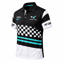 Short de course pour hommes à impression intégrale, motif drapeau à damier avec numéro personnalisé, séchage rapide, en sergé, pour équipe de motorsport, ODM, avec badge personnalisé