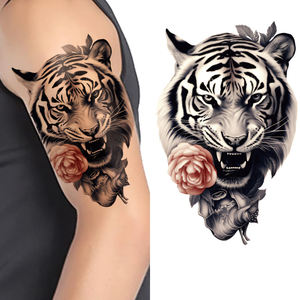 Personaggi di fiori farfalla temporaneo tatuaggio adesivo Non tossico impermeabile e sudore Sexy prova stampata su carta per il corpo - Product Image 2