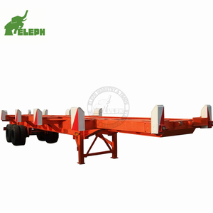 Châssis de semi-<span class=keywords><strong>remorque</strong></span> squelette à <span class=keywords><strong>double</strong></span> essieu pour terminal maritime, idéal pour le transport de conteneurs - Vente directe fabricant - Product Image 2