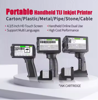 G100ES Handheld inkjetprinter met houdbaarheidsdatum, 12,7 mm draagbaar touchscreen, barcodeprinter voor QR-codes, batchen, kaarten & tubes