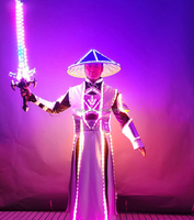 KTV bar allumer costume costume chevaleresque vêtements led vêtements scène atmosphère vêtements rue performance vêtements chapeau et épée