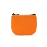 Dompet Kanvas Polos Warna-Warni Kustom, Kantong Koin Kain dengan Ritsleting, Gaya Bohemian, Lipat, Kapasitas Besar, Tas Penyimpanan Serbaguna