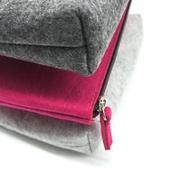 Promotion microfibre crayon sac Portable feutre cosmétique sac de rangement organisateur de voyage cosmétique feutre maquillage sac avec Logo personnalisé