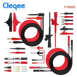Cleqee-2 P1600D Multimeter Probe Ô Tô Probe Set IC Kiểm Tra Móc Clip Alligator Clip 4 Mét Chuối Cắm Dây Thử Nghiệm Dẫn Kit - Product Image 1