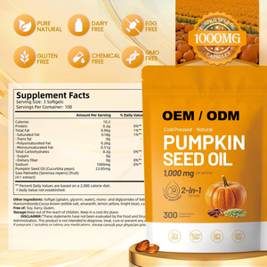 OEM Масло тыквенных семян холодного отжима с экстрактом пальметто, 300 капсул, для мужского здоровья простаты и улучшения состояния волос - Product Image 3