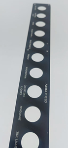 Panel de Control Acrílico de Diseño Personalizado, Panel de Superposición Gráfico con Serigrafía, Panel Frontal Acrílico Negro - Product Image 3