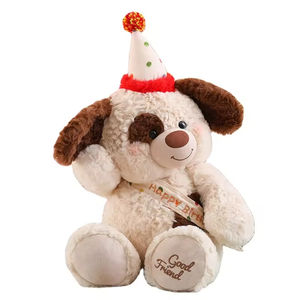 Peluches Personalizados de Animales <span class=keywords><strong>con</strong></span> Gorro, Cachorro, Perro Kawaii, Conejo, Osito de Peluche para Niños, <span class=keywords><strong>Feliz</strong></span> <span class=keywords><strong>Cumpleaños</strong></span> - Product Image 1