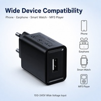 Chargeur mural USB 5V 2A 10W avec options de prises US/EU pour téléphone portable, écouteurs, montre connectée, lecteur MP3 - Commande en gros, OEM