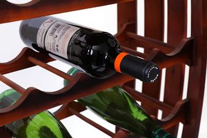 Estante de Almacenamiento de Vino Compacto en Forma de Cubo para Bodega, Soporte de Madera para Botellas de Vino - Product Image 6