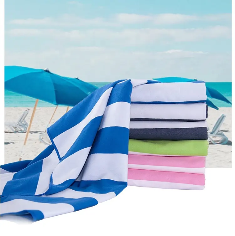 Лидер продаж, пляжное большое банное полотенце в полоску из 100% хлопка индивидуального размера