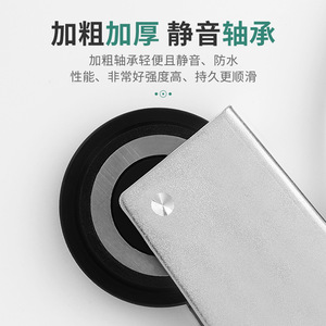 Roulettes de porte coulissante, ensemble supérieur et inférieur, en acier laminé à froid, faible bruit, pour portes de placard et de cuisine - Product Image 3