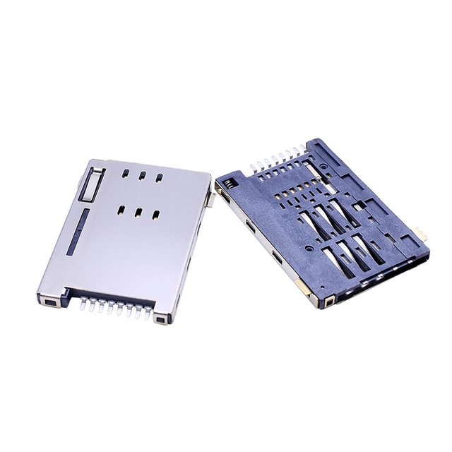 USB Type Smart Card Micro SIM Card Connector with 6+2P H2.2 Memory Card Push High Quality Product