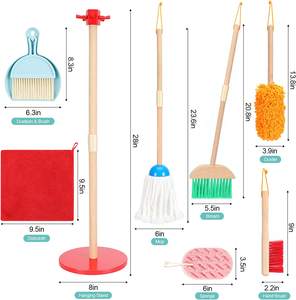 Mini <span class=keywords><strong>Kit</strong></span> <span class=keywords><strong>de</strong></span> fournitures <span class=keywords><strong>de</strong></span> nettoyage pour l'entretien ménager, ensemble <span class=keywords><strong>de</strong></span> jouets <span class=keywords><strong>de</strong></span> nettoyage détachables pour enfants, ensemble <span class=keywords><strong>de</strong></span> balai et <span class=keywords><strong>de</strong></span> pelle à poussière avec serpillière, 9 pièces - Product Image 3