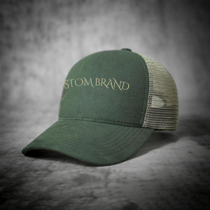 Casquette de camionneur verte en maille avec logo brodé sur le panneau avant, 6 panneaux, réglable, unisexe, décontractée, 100 % coton - Product Image 4