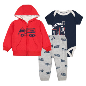 Ensemble de vêtements pour bébé garçon Tedmimak personnalisé, 3 pièces, style américain, imprimé animal/floral, vestes pour bébé de <span class=keywords><strong>18</strong></span> à 24 <span class=keywords><strong>mois</strong></span> - Product Image 1