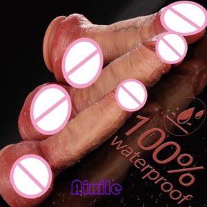 Dildo Realista <span class=keywords><strong>con</strong></span> Ventosa para Juego <span class=keywords><strong>con</strong></span> Manos Libres, Cabeza Fálica Suave y Carnosa Insertable para Placer Intenso, Juguete Anal para Punto G - Product Image 3