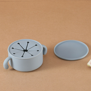 Tazas de silicona para aperitivos respetuosas con el medio ambiente y seguras, tapa colectora, contenedores de comida convenientes para niños pequeños, bebés, cuencos de <span class=keywords><strong>vajilla</strong></span> para servir - Product Image 4