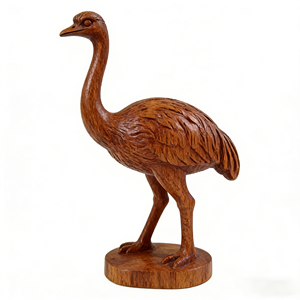 Sculpture d'oiseau authentique en bois d'ébène, art Makonde, style Art déco - Product Image 1