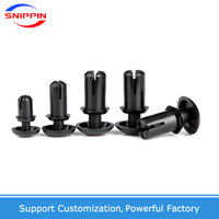 Rivets en nylon de type poussoir 2 2,6 3 3,1 3,5 4 4,1 5 6 MM, blancs et noirs, en plastique, type lettre R, pour fixations de cartes de circuits imprimés, fabricants