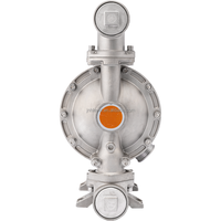 Pompe à double diaphragme à commande pneumatique en acier inoxydable de 2 pouces, 378,5 Lpm, pour les eaux usées de galvanoplastie