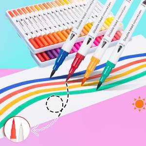 Двойной наконечник мягкий маркер для рисования тонкий лайнер цветной акварельной кисти для начинающих и профессионалов - Product Image 4